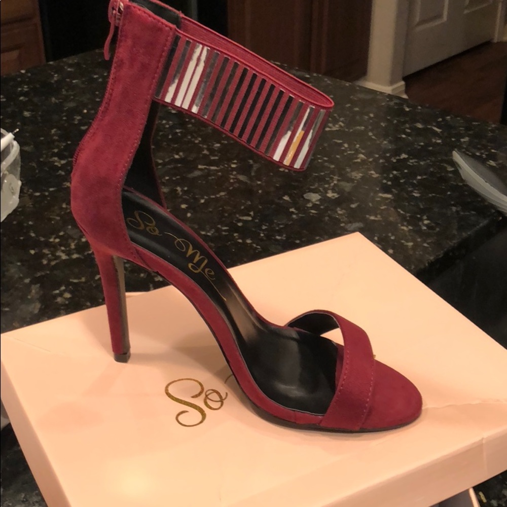 So Me wine colored heels